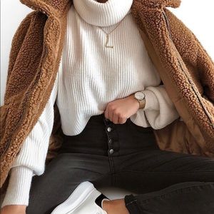 Fuzzy teddy bear jacket